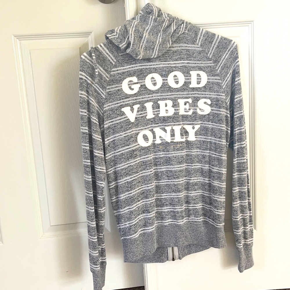 Spiritual Gangster ‘Good Vibes Only’ Stripe Hoodie